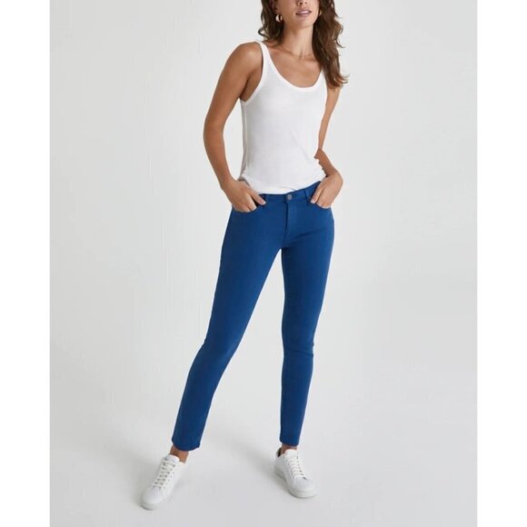 Adriano Goldschmied Size 28R The Prima Mid-Rise Cigarette Blue Mariner Jean - Picture 2 of 13